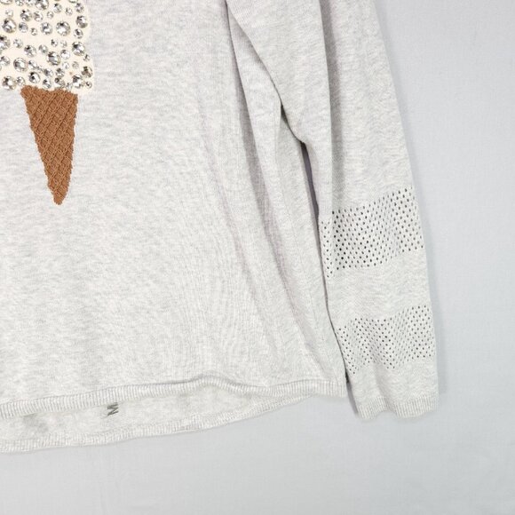 Lisa Todd Sweater Size Large Lickety Split Ice Cream Rhinestone Embellished - Picture 8 of 16